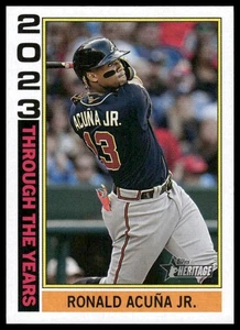 2025 Topps Heritage #TTY-24 Ronald Acuña Jr. Through the Years Holographic - Picture 1 of 2
