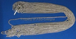 12 piezas de collares de cadena de eslabones plateados de 16" - Imagen 1 de 1