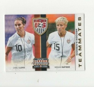 2012 Americana Heroes & Legends Carli Lloyd Megan Rapinoe #5 Teammates GOLD RC