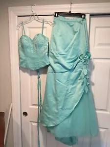 MORI LEE MADELINE GARDINER VINTAGE BEADED BLUE FAIRY PROM WEDDING DRESS GOWN NWT - Picture 1 of 9