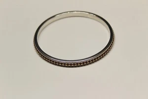 James Avery Retired Sterling/Bronze Beaded Bangle - Picture 1 of 5