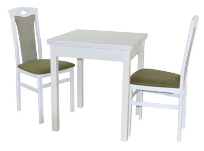 3tlg. Tischgruppe, Esstisch mit Auszugsfunktion, 2Stühle, 1 Esstisch, in 5Farben - Bild 1 von 4