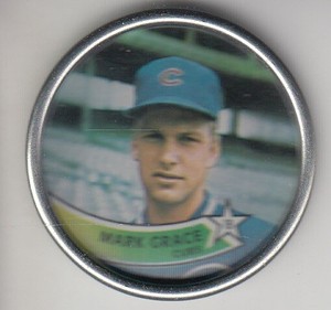 1989 Topps Coins Baseball Card #15 Mark Grace