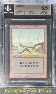MTG Limited Edition Alpha 1993 Swamp (A) BGS 8.5 NM/MT+ Old School 93/94 - Image 1 of 4
