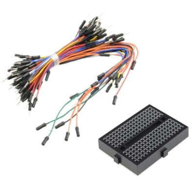 Mini protoboard 170 puntos NEGRO + Pack 65 cables Jumper Macho arduino pic wire - Imagen 1 de 4