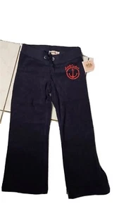 NWT Girls Juicy Couture Sz SMALL Track Pants Terry Cloth Sweat Pants Boat Anchor - Picture 1 of 6