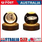 Led Crystal Ball Night Light Glowing Usb Charging For Home Decor (Moon)