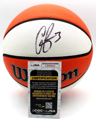 Candace Parker L.A. Sparks Sky Signed WNBA Logo Basketball W/JSA COA CF85621 - Image 1 of 3