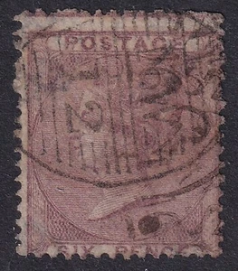GREAT BRITAIN 1855-57 QV 6d Pale Violet with Inverted Wmk SG 70wi used (CV £400) - Bild 1 von 2