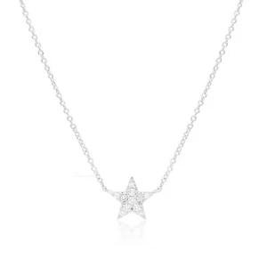 950 Platin Diamanten Stern Choker Halskette - perfektes Geschenk für die Liebe 🎁Schmuck - Bild 1 von 3