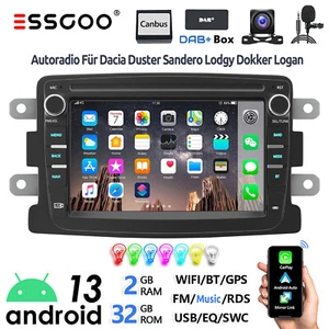 DAB+ Android 13 Autoradio Carplay Navi RDS +Kam Für Renault Dacia Duster Dokker - Bild 1 von 14