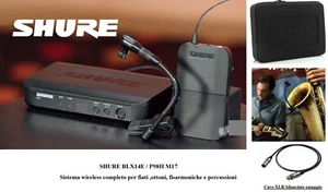 SHURE BLX14E P98H M17 RADIOMICROFONO SISTEMA WIRELESS x FIATI OTTONI PERCUSSIONI - Foto 1 di 10