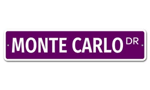6793 SS Monte Carlo 4" x 18" Novelty Street Sign Aluminum - Picture 1 of 2