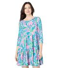Lilly Pulitzer Geanna Dress Over Floral Print, 100% Cotton, SM One Size