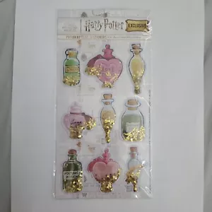 Mundo Mágico Harry Potter Botellas de poción 3D una hoja pegatinas llenas de brillo - Imagen 1 de 4