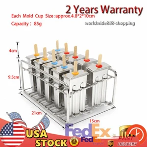 Molde congelado de acero inoxidable modelo de palo de helado de 10 piezas hágalo usted mismo moldes para paletas de helado - Imagen 1 de 10
