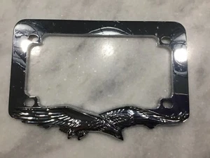 Chrome Eagle Motorcycle/Trailer License Plate Frame 4.5 X 7.5 - Picture 1 of 4