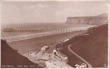 SALTBURN PC 1932 HUNT CLIFF & THE PIER THE LAST REMAINING PIER IN YORKSHIRE TUCK