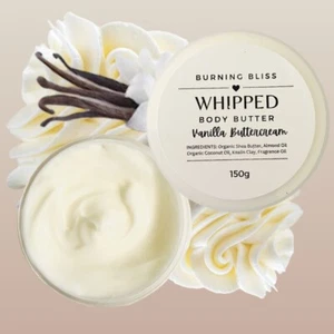 VANILLA BUTTERCREAM WHIPPED BODY BUTTER CREAM,SUPER HYDRATING,VEGAN 150G - Picture 1 of 3