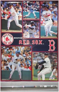 Boston Red Sox 1990 NOS VERSIEGELT RIESIG 42x58" Wade Boggs Clemens Ellis Burks Poster - Bild 1 von 22