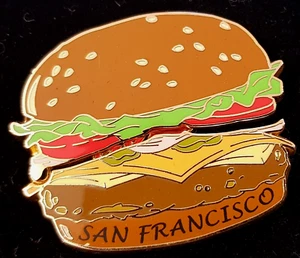SAN FRANCISCO CALIF 30th ANNIVERSARY OPENING HINGED BURGER Hard Rock Cafe PIN - Picture 1 of 1
