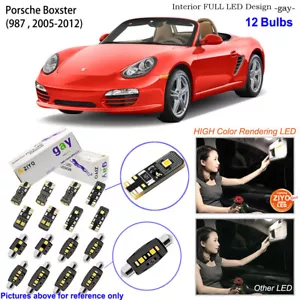 12 Bulbs Deluxe LED Interior Light Kit White For (987) 2005-2012 Porsche Boxster - Picture 1 of 8