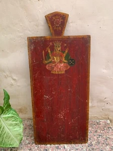 Indian Art Vintage Decorative Goddess Painted Wall Hanging Home Decor Panel Art - Picture 1 of 7