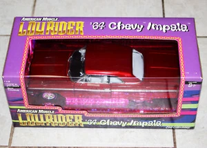 Coche fundido a presión ERTL American Muscle Lowrider '64 Chevy Impala 1:18 #32307 coche rojo - Imagen 1 de 4