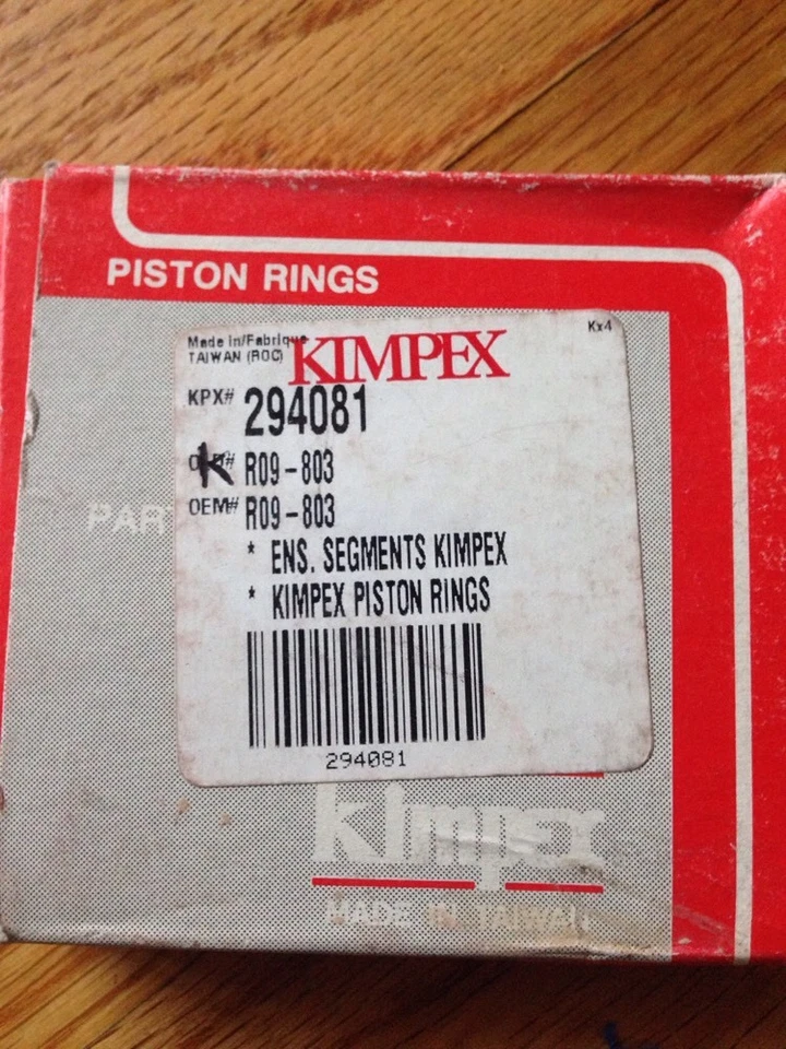 Kimpex Piston Rings R09-803 STD Yamaha  73-79 GP 338 SL 338 GS 338 Nos Vintage - Imagem 1 de 1