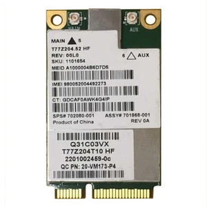 Tarjeta GPS HP Qualcomm GOBI3000 MC8355 3G UN2430 WWAN PLC #634400-001 - Imagen 1 de 1