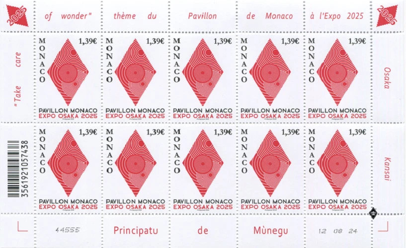 Hoja completa Mónaco 2025 EXPO 2025 OSAKA MNH Foto 1 de 1
