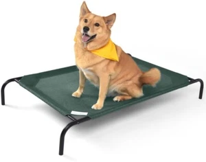 New Coolaroo The Original Elevated Pet Bed, Large, Brunswick Green Free Shipping - Picture 1 of 3