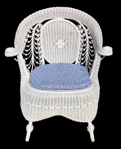 Antique Wicker Chair ~ Victorian ~ Cottage Cover