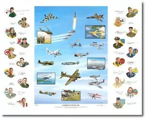 1994 Gathering of Eagles by Jay Ashhurst - Signed by Chuck Yeager and 19 Others - Picture 1 of 1
