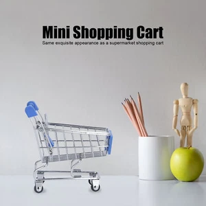 Mini Supermarkt Handwagen Miniatur Einkaufswagen Metall Mini - Bild 1 von 12