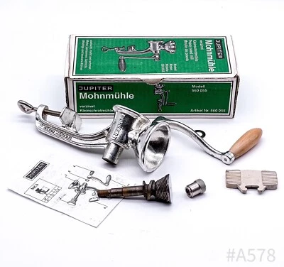 Vintage Jupiter Mohnmühle Kleinschrotmühle verzinnt 560 055 | Czech Republic - Bild 1 von 4