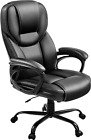 High Back Office Chair Adjustable Desk Chair PU Leather Ergonomic Swivel Chair