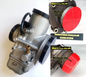 Rotax Max Vergaser (Vergaser) und Motorschutzabdeckungen ROT - Bild 1 von 4