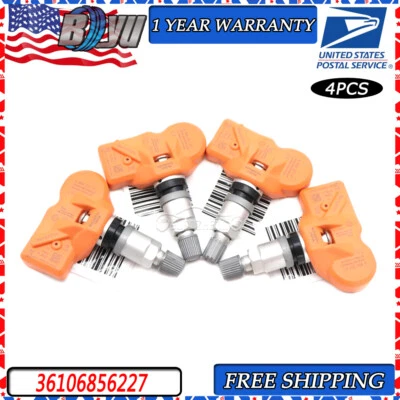 Juego (4) 36106856227 Naranja NUEVO TPMS SENSOR DE PRESIÓN DE NEUMÁTICOS Para BMW Z4 MINI 433MHz Foto 1 de 4