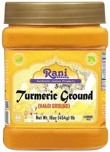 Rani Turmeric (Haldi) Root Powder Spice, (High Curcumin Content) 16oz (454g) 1lb - Picture 1 of 9