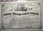 HWP.25 Shares"Cleveland a.Pittsburgh Railroad Co"-25.05.1970.Motiv-Eisenbahn.US