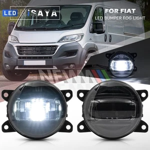 2x LED White Fog Driving Light For 2014- Fiat Ducato Peugeot Boxer Citroen Relay - Picture 1 of 14