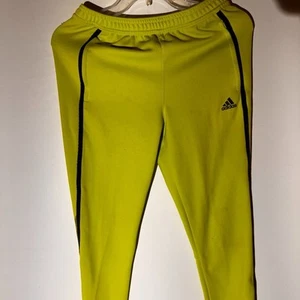 Adidas Climalite Youth Athletic Pants – Bright Yellow  Black Trim, Size 11–12 - Picture 1 of 9