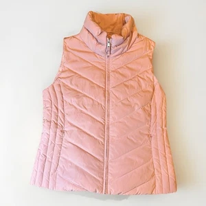 Talbots Down Puffer Vest Full Zip, 2-Zip Pockets Pink Women's Size Large - Picture 1 of 10