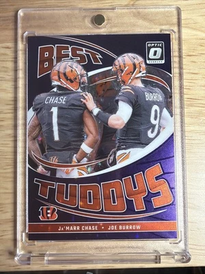 2024 Donruss Optic Chase/burrow Best Tuddy 紫色明星 9/25 PSA 10 球衣比赛 — 第 1/3 张图片