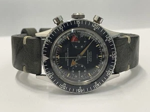 Nivada Grenchen Aviator Seadiver Chronograph Carica Manuale Swiss ULTRA RARO - Picture 1 of 9