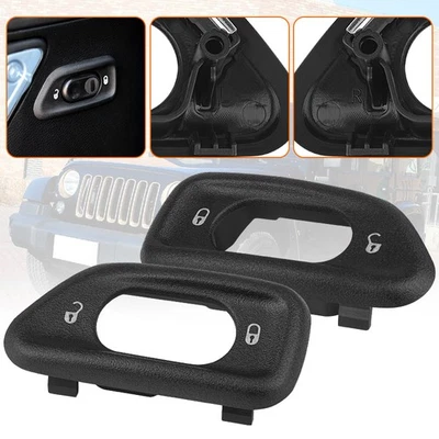 Interruptor de bloqueo de puerta bisel cubierta delantera izquierda lado derecho para Jeep Wrangler JK 2011-18 Foto 1 de 4