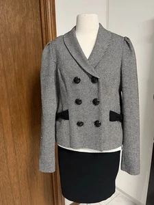 REVIEW Sz12 Tweed Double Breasted Blazer - Picture 1 of 9