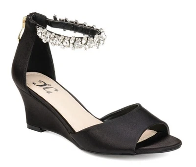 Новый Journee коллекции Connor черный драгоценностями d'Orsay на танкетке каблуки размер 8 М розничной $47 - Изображение 1 из 4