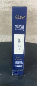 City Beauty Plumping Lip Gloss trasparente nuovo sigillato in scatola 0,16 fl oz idrata nutriente - Foto 1 di 7